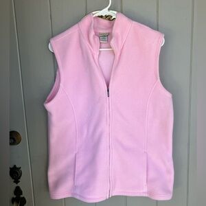 L.l. Bean pink warm zip up vest